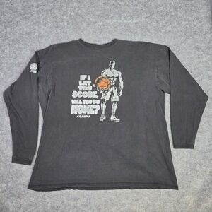 Vintage AND1 Shirt Mens 2XL Long Sleeve Trash Talk Basketball Made‎ USA 90s